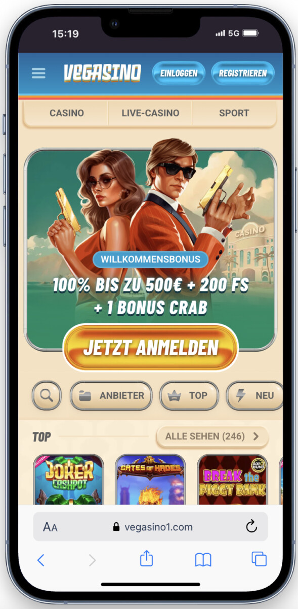 vegasino 5 euro casino