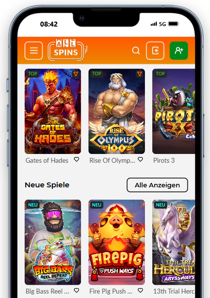 Das AllSpins Casino - unser Testsieger.