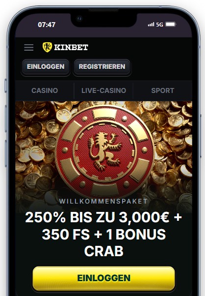 Kinbet Casino mit Bonus.