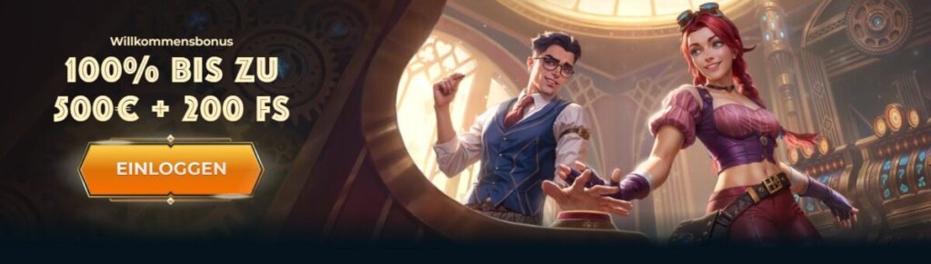 MonsterWin Casino Willkommensbonus bis 500€ + 200 Freispiele.