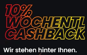 Cashback Bonus im Instant Casino mit 1 Euro Einzahlung.