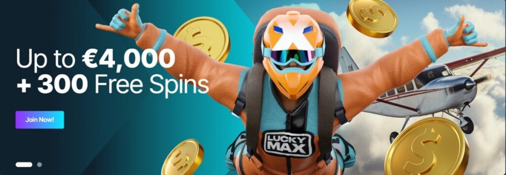 LuckyMax - Willkommensbonus bis 4000 Euro.