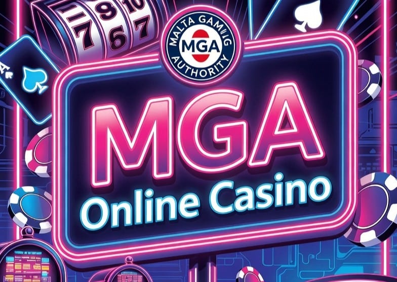 Bild mit einem Schild mit der Aufschrift MGA Online Casinos.