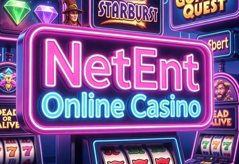 Bild mit einem Schild mit der Aufschrift NetEnt Online Casino.