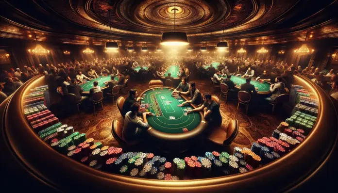 Pokerclub mit großem Pokertisch Pokerclub mit großem Pokertisch