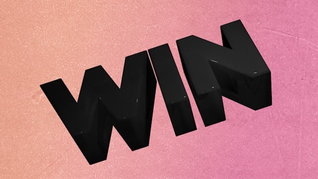 Bild mit dem Wort WIN.