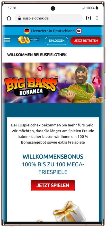EUCasino Test Willkommensbonus
