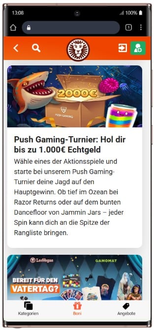 LeoVegas Casino Test Aktionen.