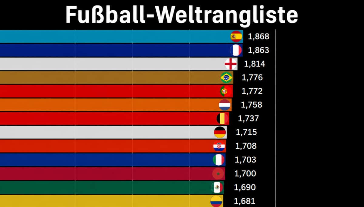 FIFA Weltrangliste Herren - animierte Infografik zeigt Veränderungen.