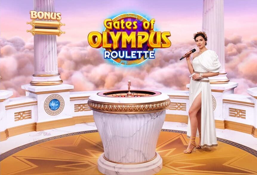 Gates of Olympus Live-Roulette Casino Spiel.