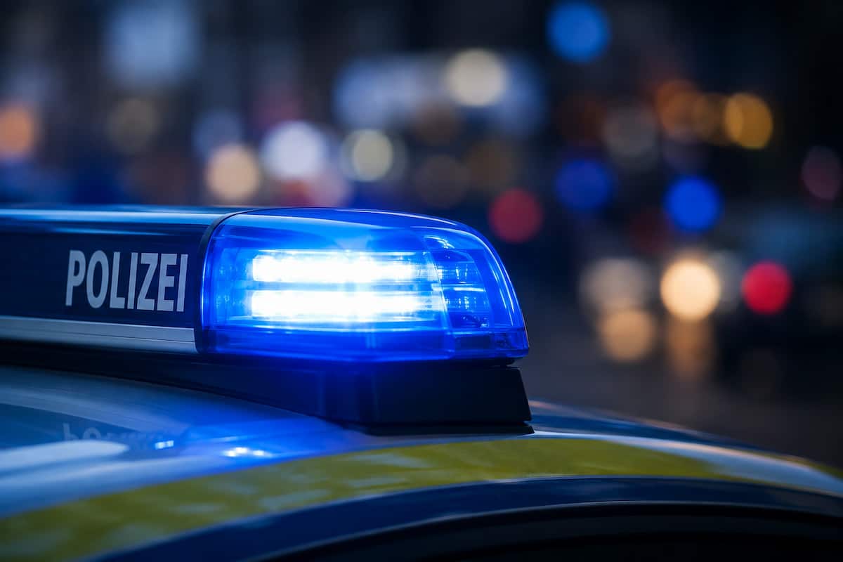 Blaulicht eines Polizeiautos.