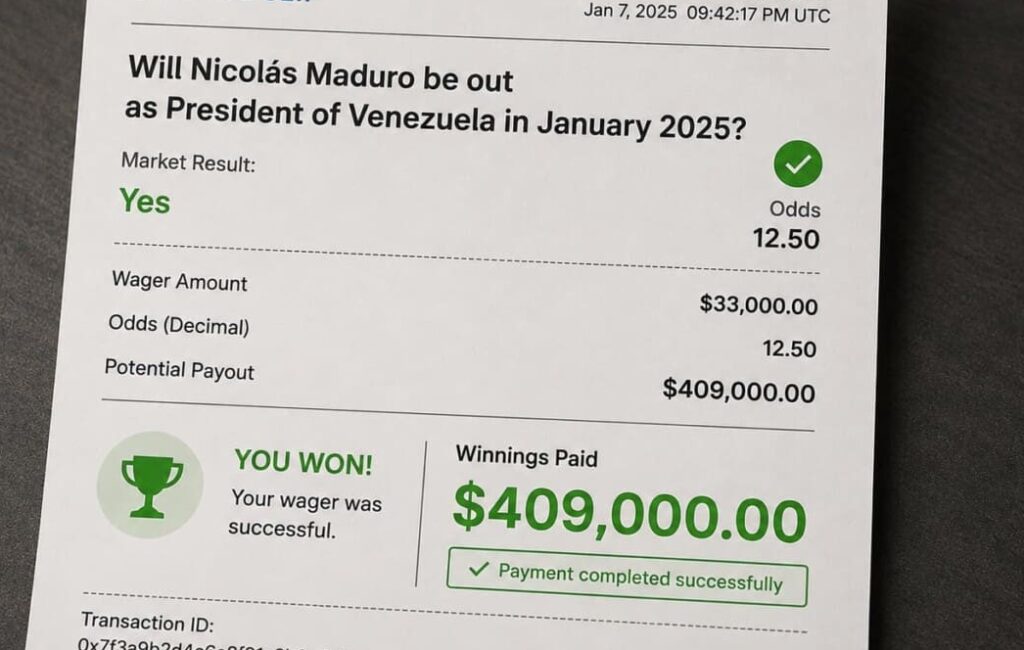 Wettschein eines US-Soldaten, der auf Präsident Nicholas Maduro wettete - News