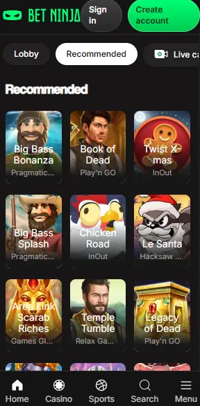 betninja suositut pelit