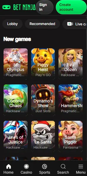 betninja uudet pelit