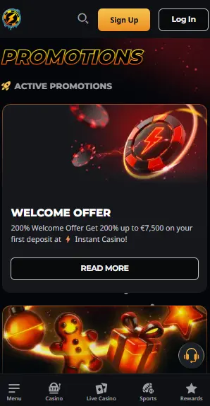 instant casinon tarjoukset