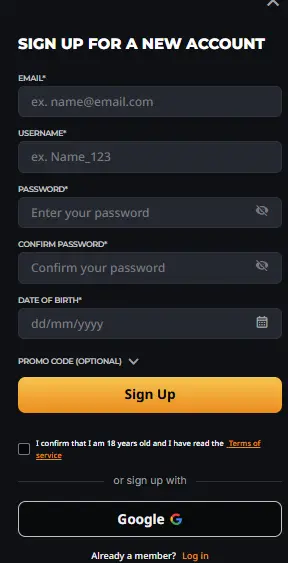 instant casino tilin luominen