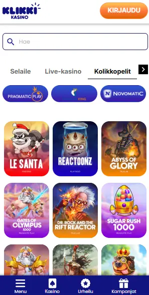 klikki kasino kolikkopelit