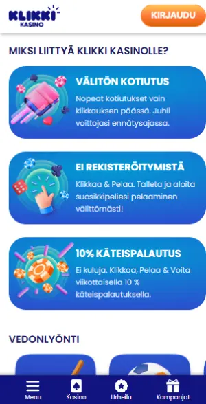 klikki kasino - miksi kannattaa pelata