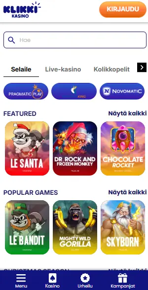 klikki kasinon peliaula