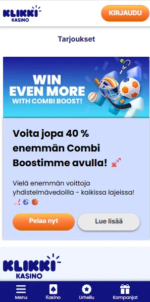 klikki kasinon tarjoukset