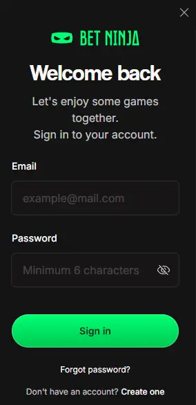 betninja kirjaudu sisään pelitilille