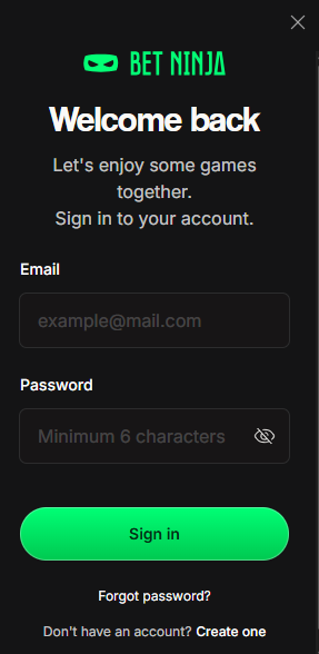 betninja kirjaudu tilille