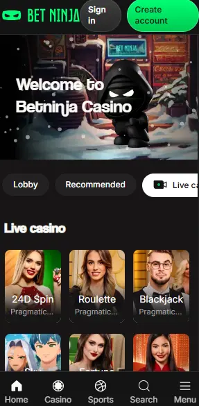 betninja live kasino pelit