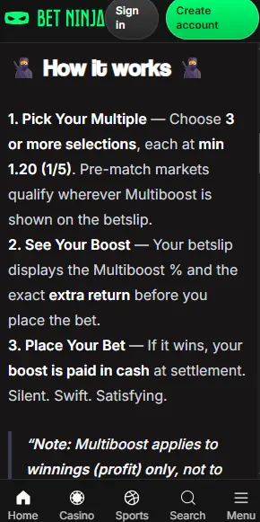 betninja näin bonus toimii