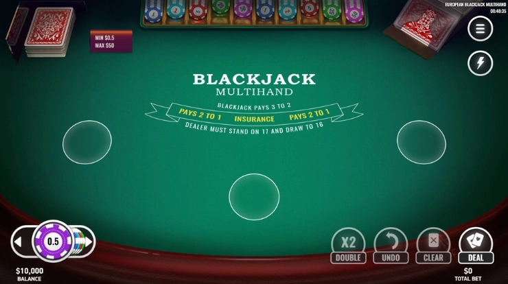 european blackjack multihand livepeli