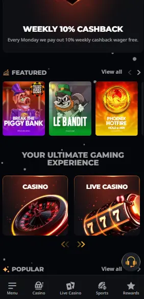 instant casino koti