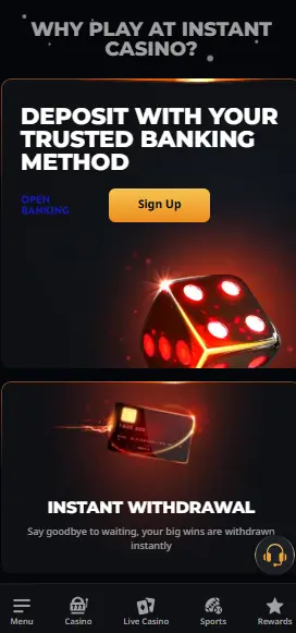 instant casino välittömät kotiutukset