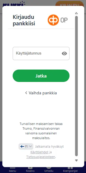 klikki kasino kirjaudu pankkiisi