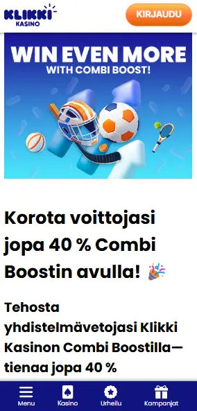 klikki kasino win even more with combi boost