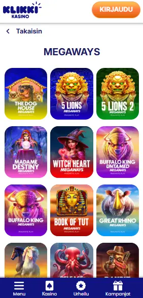 klikki kasino megaways