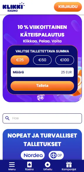 klikki kasino pikakasinon etusivu