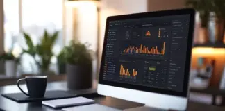 Työpöytä, jossa on casino-affiliate markkinoinnin analytiikkadashboard