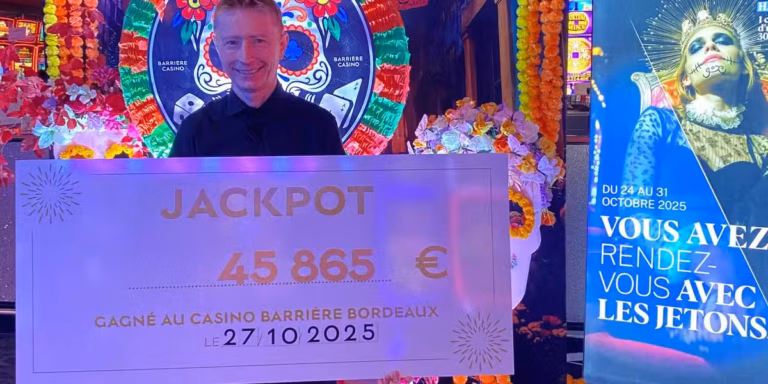 Un joueur remporte plus de 45 000 € au casino Barrière de Bordeaux avec une mise de 5 euros