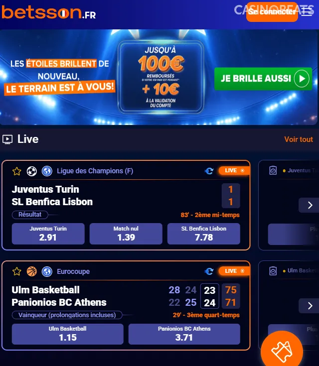 Betsson casino en ligne