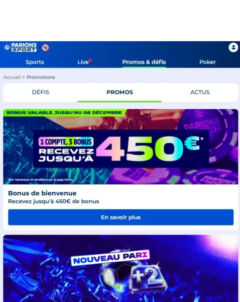 Parions sport casino retrait rapide