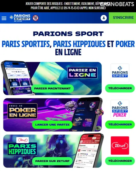 Parions Sport casino retrait immédiat