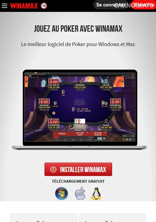 Winamax casino Bitcoin en ligne