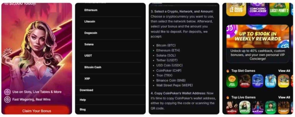 coinpoker offres jeux et paiements cryptos