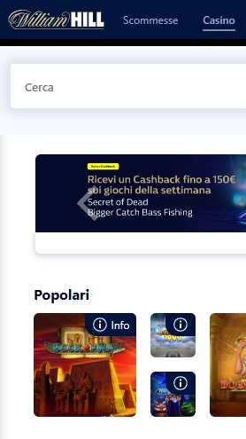 William Hill propone interessanti offerte ai giocatori che si iscrivono per la prima volta, una piattaforma affidabile e sicura