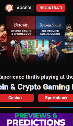 Betcoin consente di cimentarsi nei più famosi giochi da casino, anche dal vivo