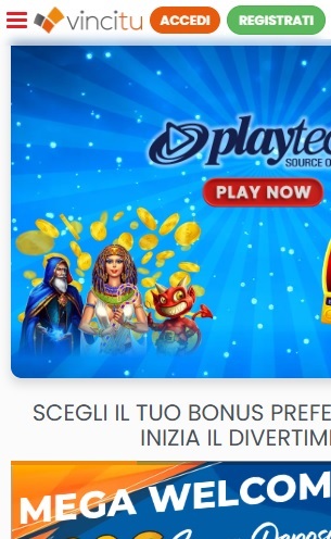 VinciTu offre numerosi bonus e la possibilità di giocare ai più famosi giochi da casino