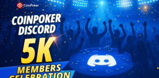 5천달러 디스코드 이벤트를 진행중인 코인포커 홍보 이미지