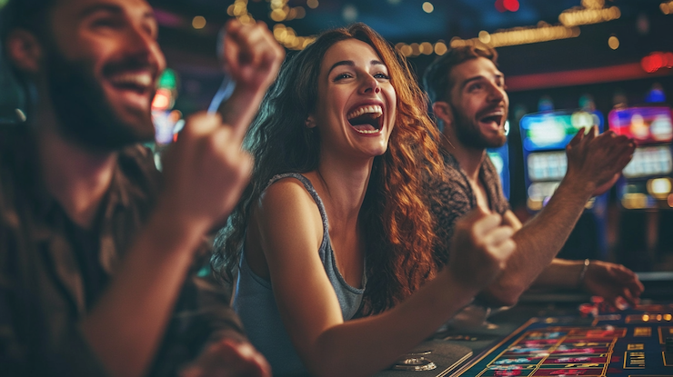 카지노 커뮤니티 회원들이 함께 카지노를 즐기는 모습