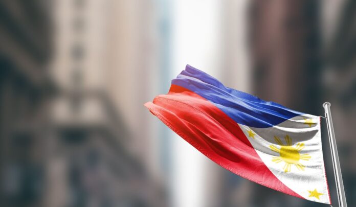 휘날리는 필리핀 국기