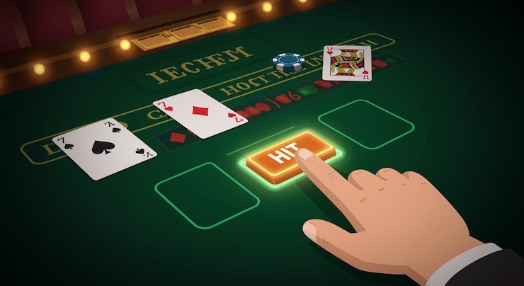 온라인 블랙잭 사이트 플레이 모습