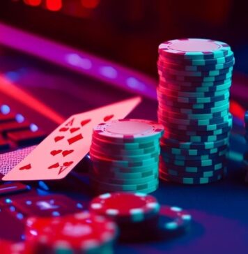 노트북으로 카지노 사이트에 접속하여 베팅하는 모습